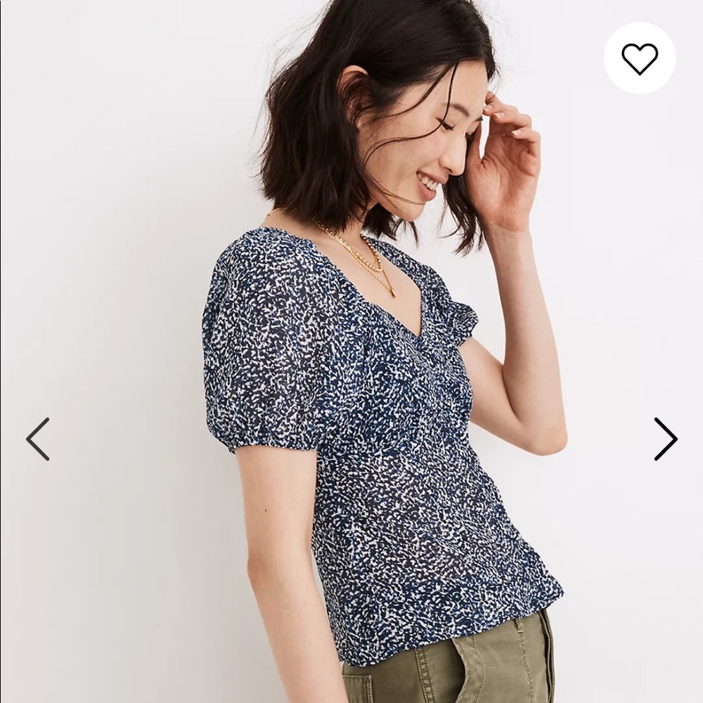 NWT Madewell Sweetheart Top, size 4